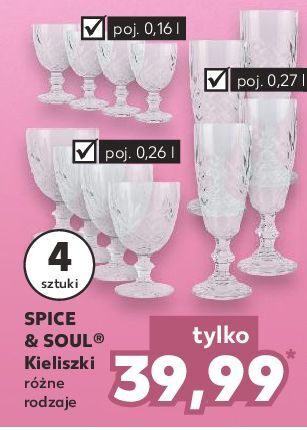 Kaufland Kieliszki 270 ml spice&soul oferta