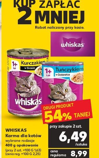 Kaufland Karma dla kota z kurczakiem w sosie whiskas oferta