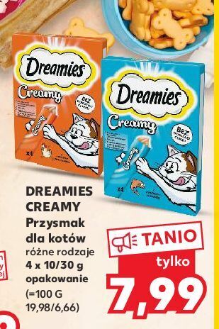 Kaufland Przysmak dla kota z łososiem dreamies creamy oferta