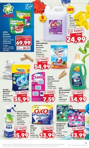 Kaufland Kapsułki do prania color ariel all in 1 oferta