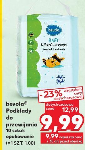 Kaufland Podkłady do przewijania bevola baby oferta