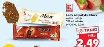 Kaufland Lody biała czekolada k-classic maxx oferta