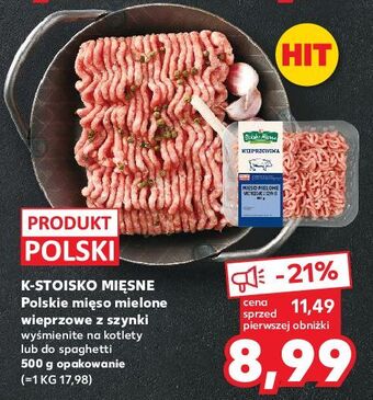 Kaufland Mięso mielone wieprzowe z szynki stoisko mięsne oferta