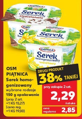 Kaufland Serek homogenizowany waniliowy piątnica oferta