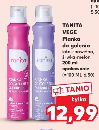Kaufland Pianka do golenia lotos & bawełna tanita oferta