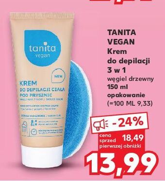Kaufland Krem do depilacji 3w1 węgiel drzewny tanita vegan oferta