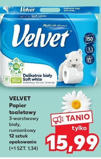 Kaufland Papier toaletowy rumianek velvet oferta