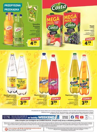 Carrefour Napój jabłko costa oferta