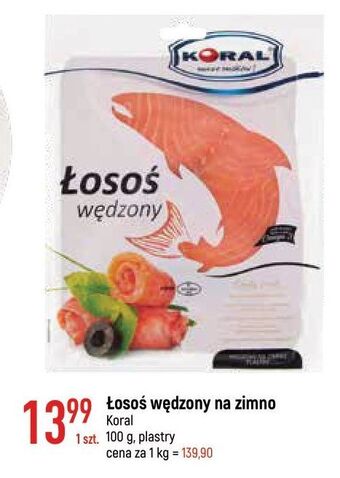 E.Leclerc Łosoś wędzony koral (graal) oferta