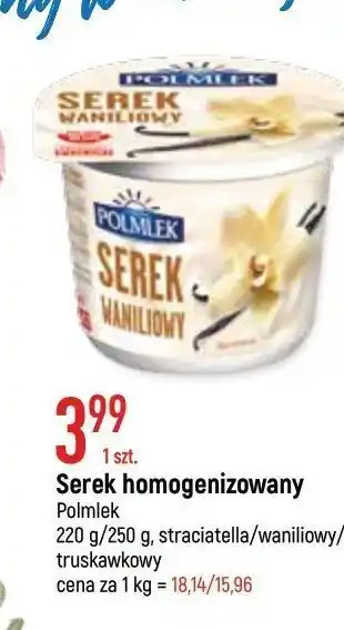 E.Leclerc Serek homogenizowany stracciatella polmlek oferta