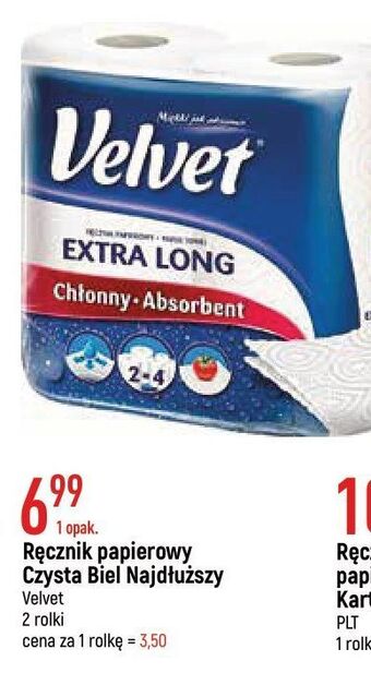E.Leclerc Ręcznik papierowy chłonny velvet extra long oferta