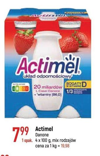 E.Leclerc Jogurt truskawka danone actimel oferta
