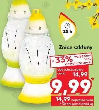 Kaufland Znicz szklany wielkanocny jajko 28 godzin oferta