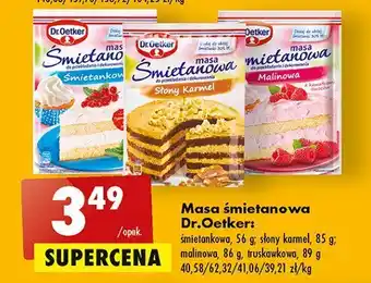 Biedronka Masa śmietanowa malinowa oferta