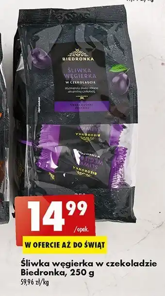 Biedronka Śliwka węgierka w czekoladzie oferta