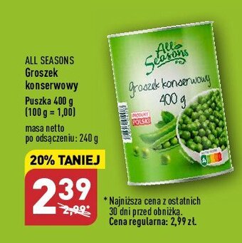 ALDI Groszek konserwowy oferta