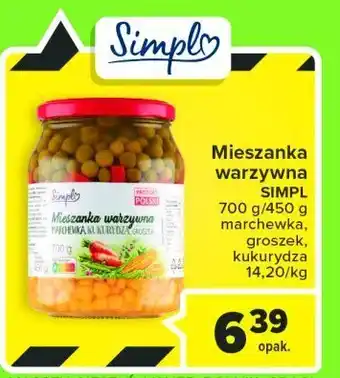 Carrefour Mieszanka warzywna marchewka kukurydza groszek oferta