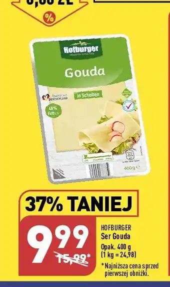 ALDI Ser gouda 1 SZT 400 G oferta