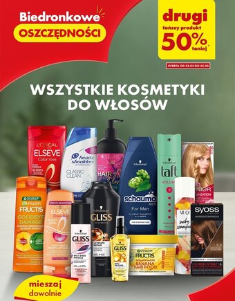Biedronka Wszystkie kosmetyki do włosów oferta