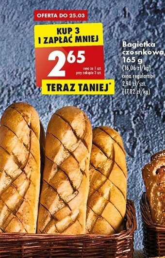 Bagietka czosnkowa 165g