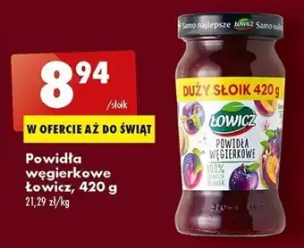 Biedronka Łowicz Powidła węgierkowe 420g oferta