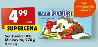 Biedronka Mlekovita Ser Favita 18% 270g oferta