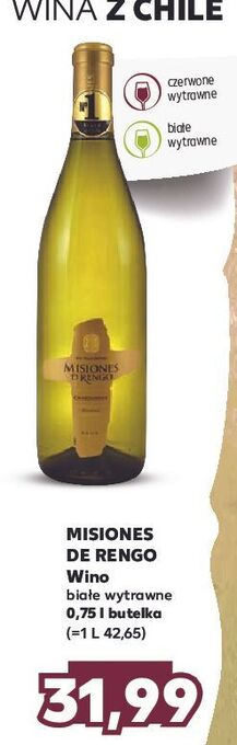 Kaufland Wino wytrawne białe misiones de rengo oferta