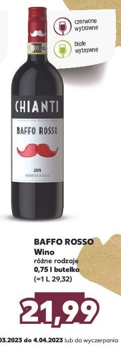 Kaufland Wino baffo rosso pinot grigio oferta