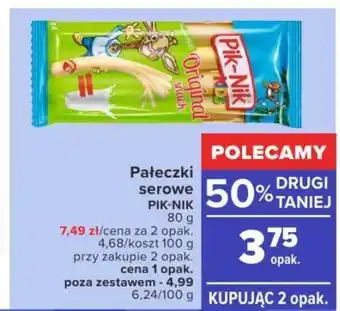 Carrefour Pałeczki serowe PIK-NIK 80g oferta