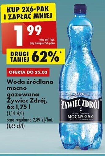 Biedronka Żywiec Zdrój Woda źródlana mocno gazowana 1,75l oferta