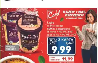 Kaufland Lody vanilla & macadamia k-classic favourites oferta