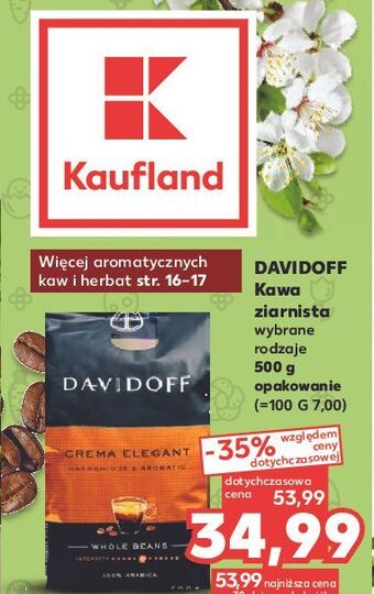 Kaufland Kawa davidoff crema elegant oferta
