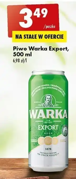 Biedronka Warka Export Piwo 500ml oferta