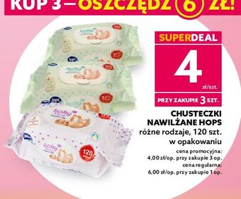 Dealz Chusteczki nawilżane różowe hops baby pure oferta