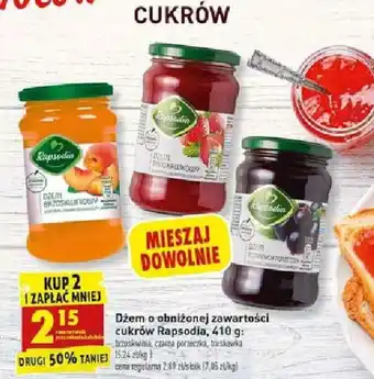 Biedronka Dżem o obniżonej zawartości cukrów 410g oferta