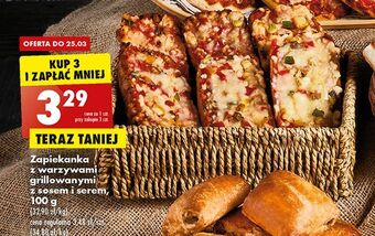 Biedronka Zapiekanka mini z warzywami grillowanymi sosem i serem oferta