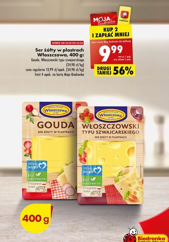 Biedronka Ser włoszczowski typu szwajcarskiego włoszczowa oferta