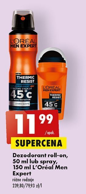 Biedronka Dezodorant l'oreal men expert thermic resist oferta