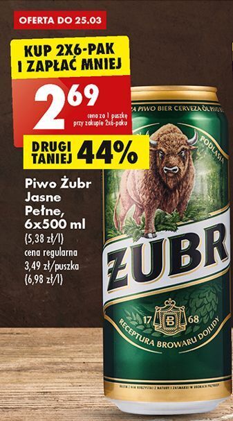 Biedronka Piwo żubr 1768 oferta
