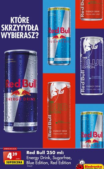 Biedronka Napój energetyczny red bull oferta