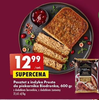 Biedronka Pasztet z indyka dodatkiem borowików biedronka prosto do piekarnika oferta