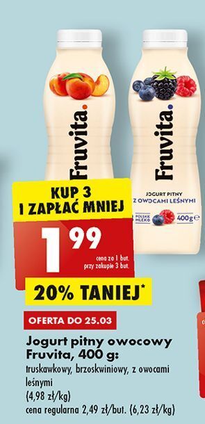 Biedronka Jogurt brzoskwinowy fruvita oferta