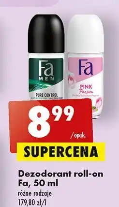 Biedronka Dezodorant fa men pure control oferta