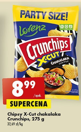 Biedronka Chipsy chakalaka crunchips x-cut oferta