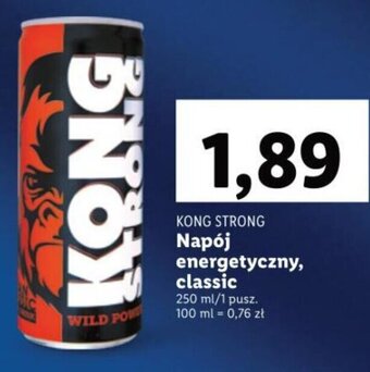 Lidl Kong Strong Napój energetyczny classic 250ml oferta