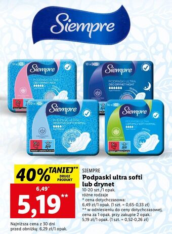 Lidl Podpaski ultra deo drynet maxi siempre oferta