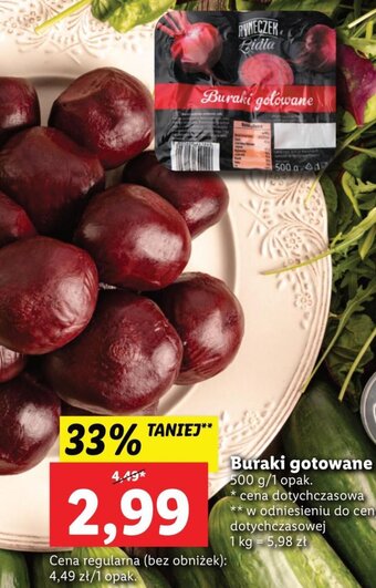 Lidl Buraki gotowane 500g oferta