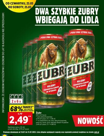 Lidl Piwo żubr 1768 oferta