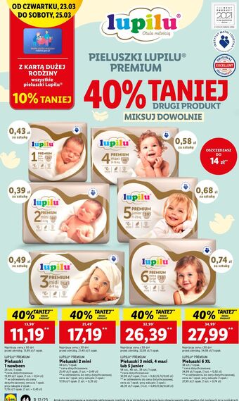 Lidl Pieluchy 4 maxi lupilu premium oferta