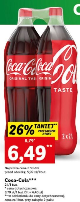 Lidl Napój coca-cola oferta